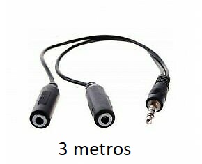 CABLE BIFURCADOR 3GO JACK 3,5mm A 2X JACK H - 1.5 METROS