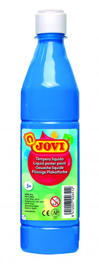 BOTELLA TEMPERA LIQUIDA AZUL CYAN 500ML