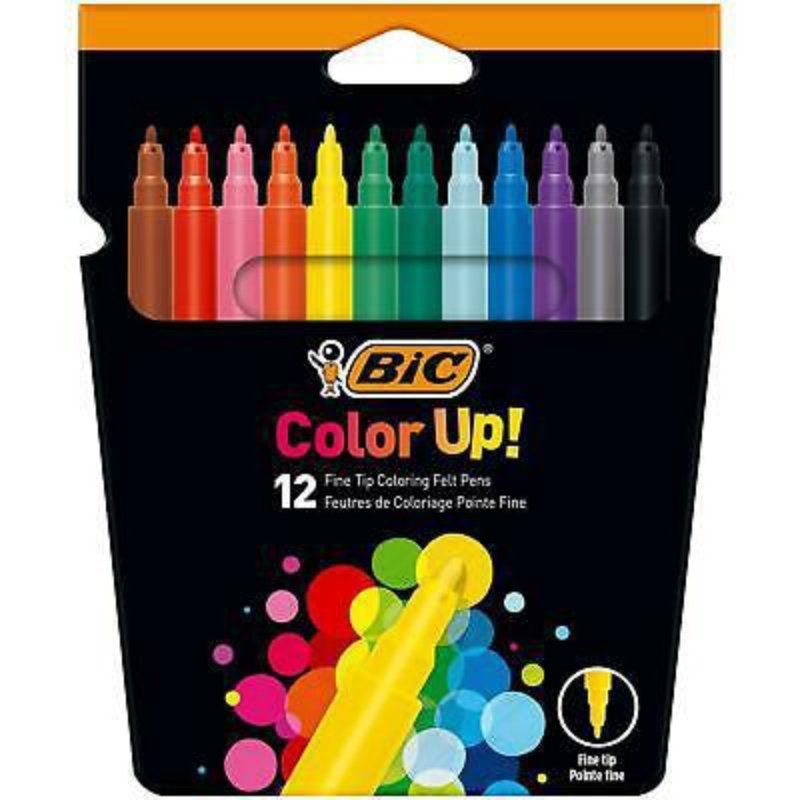ROTULADORES BIC COLOR UP CAJA 12 COLORES PUNTA MEDIA