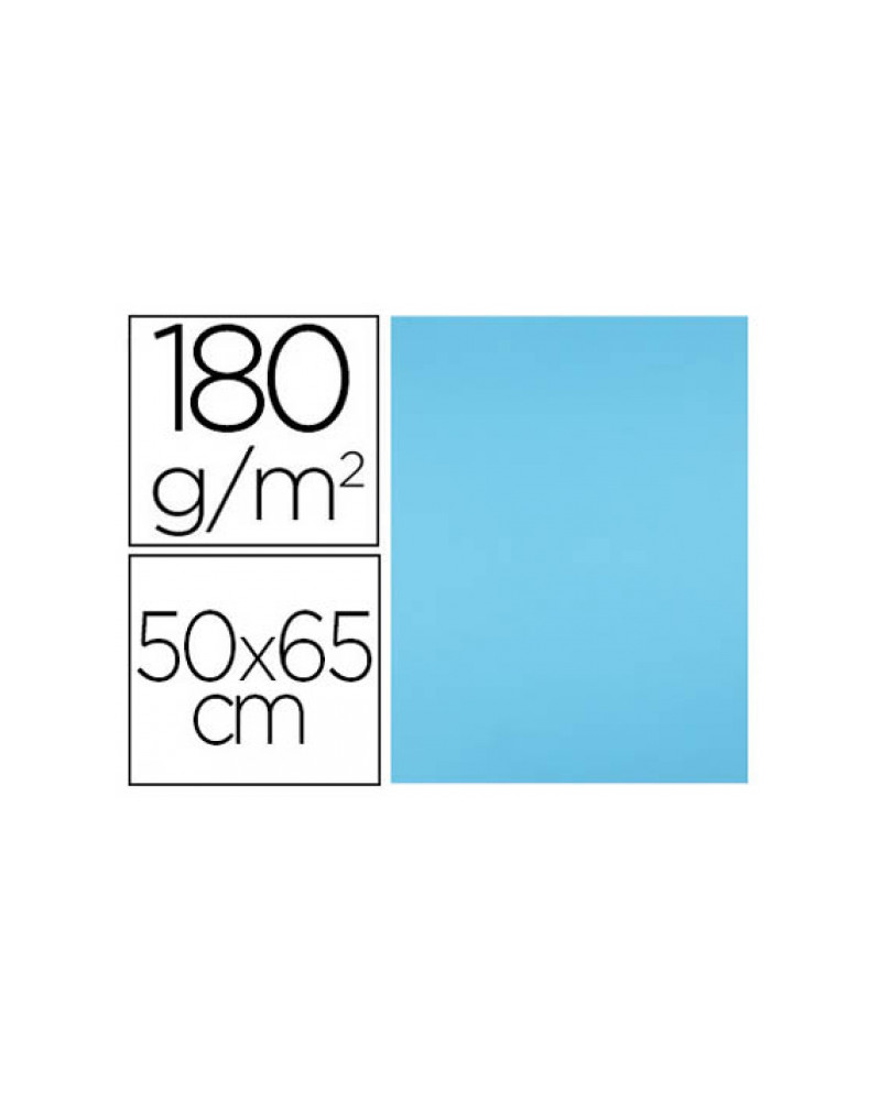 CARTULINA AZUL TURQUESA 180 GRAMOS 50X65 CM FABRISA