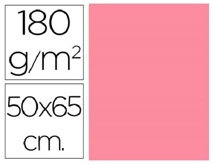 CARTULINA ROSA 180 GRAMOS 50X65 CM FABRISA