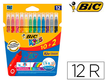 ROTULADORES BIC KIDS CAJA 12 COLORES