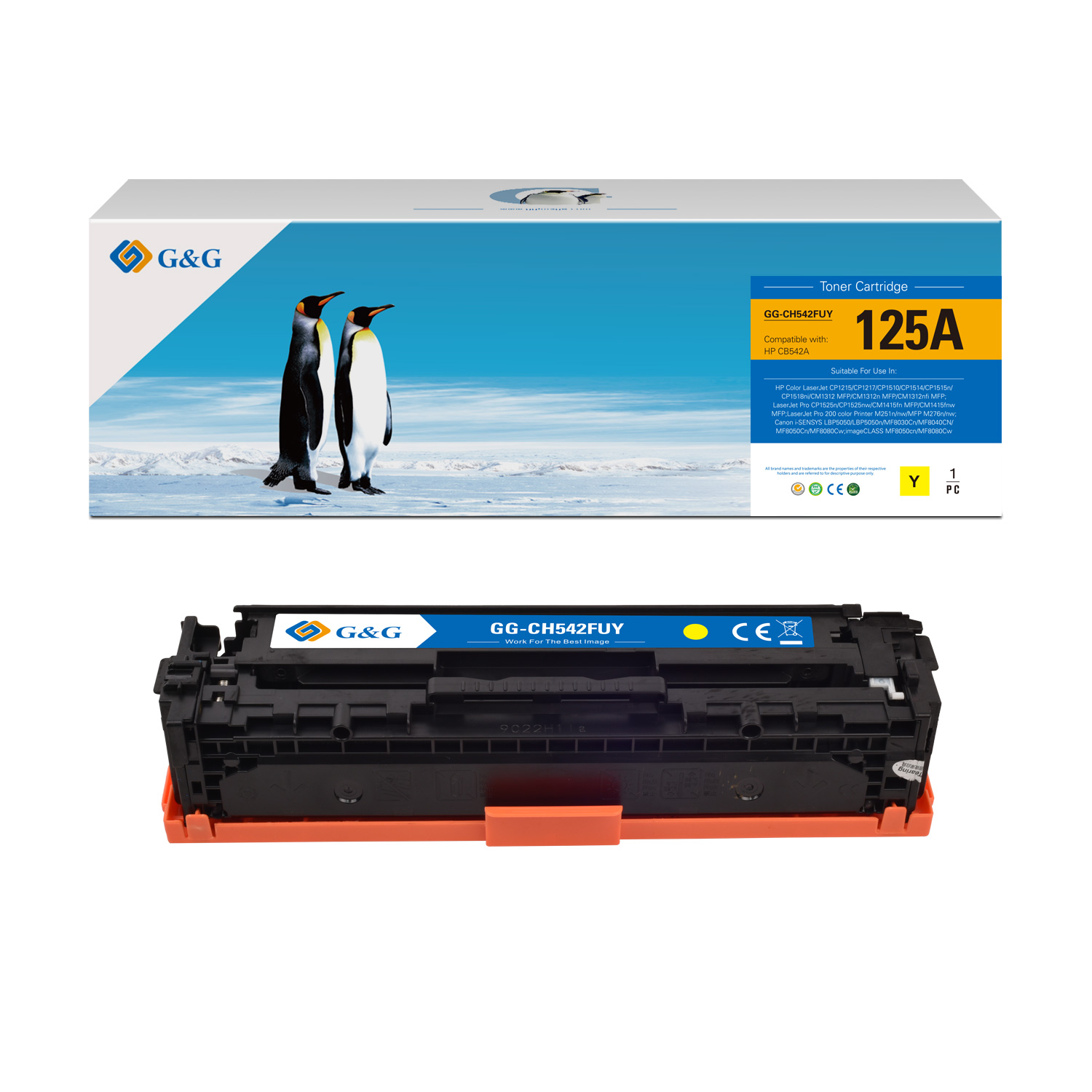 TONER BM HP COMPATIBLE PREMIUM CB542A/CE322A/CF212A AMARILLO Nº125A/128A/131A 1.400 COPIAS