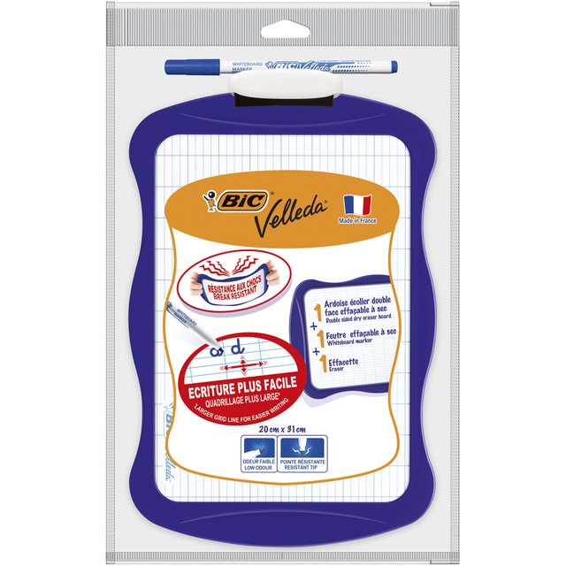 PIZARRA BIC VELLEDA 20X31CM BLANCA Y CUADRICULADA