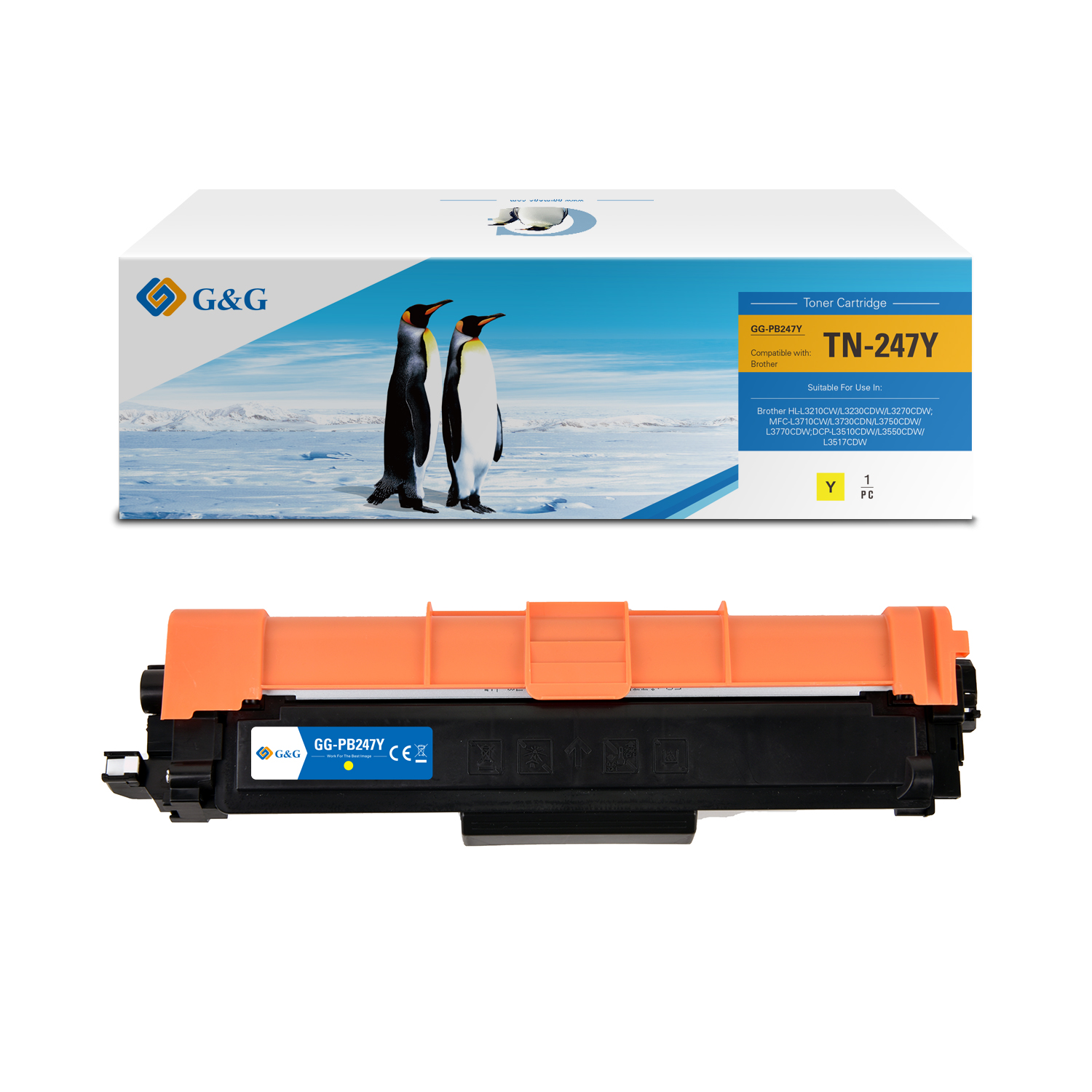 TONER BM BROTHER COMPATIBLE PREMIUM TN247/TN243 AMARILLO TN-247Y/TN-243Y 2,300 COPIAS