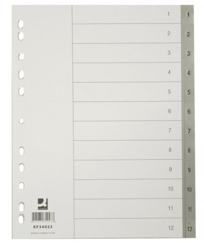 SEPARADORES NUMERICOS 12 MESES Q-CONNECT