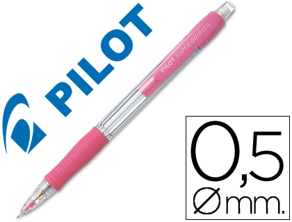 PORTAMINAS PILOT SUPERGRIP H185 ROSA - TRAZO 0.5mm - MINA HB