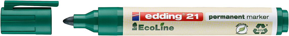 ROTULADOR PERMANENTE EDDING 21 ECOLINE VERDE