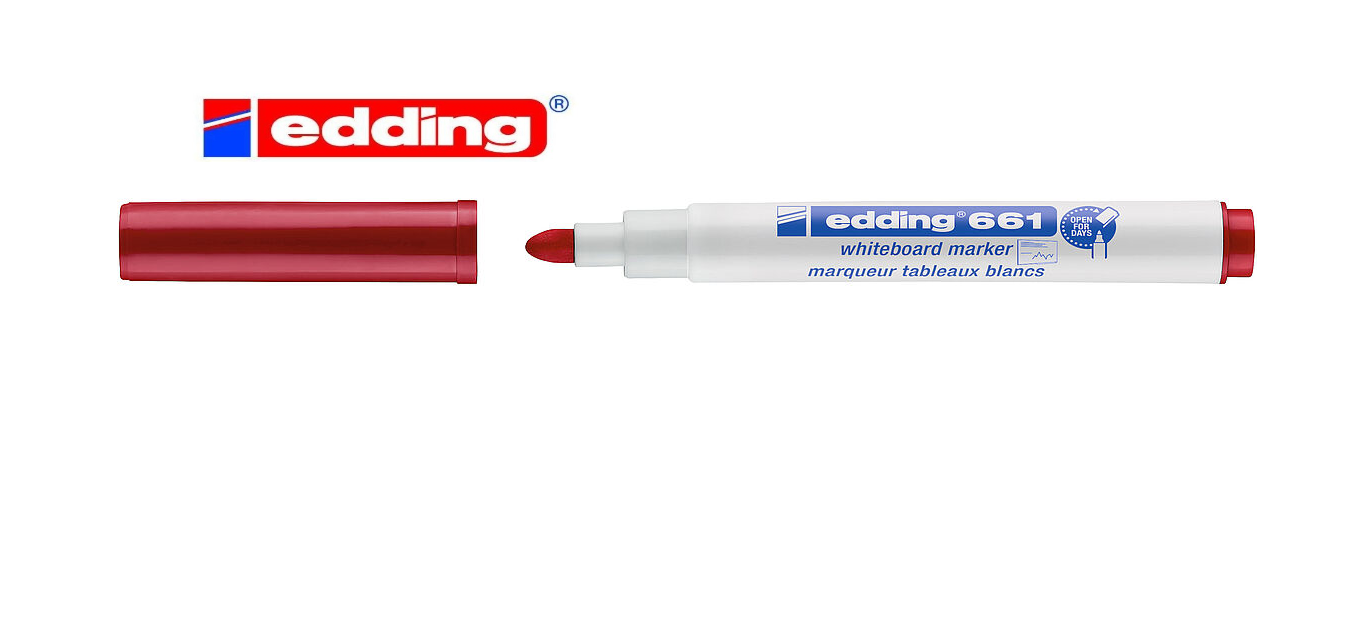 ROTULADOR PIZARRA BLANCA EDDING 661 ROJO