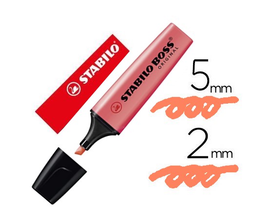 FLUORESCENTE STABILO ROJO PASTEL