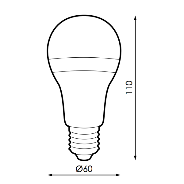 BOMBILLA BM LED E27 A60 10W LUZ CALIDA 3000K-3500K 820 LUMENES