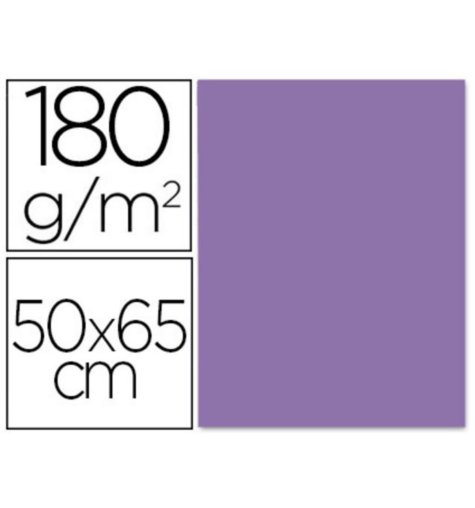 CARTULINA LILA 180 GRAMOS 50X65 CM FABRISA