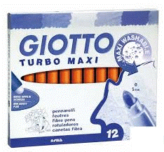 ROTULADOR TURBO GIOTTO MAXI NARANJA CAJA 12 UNIDADES