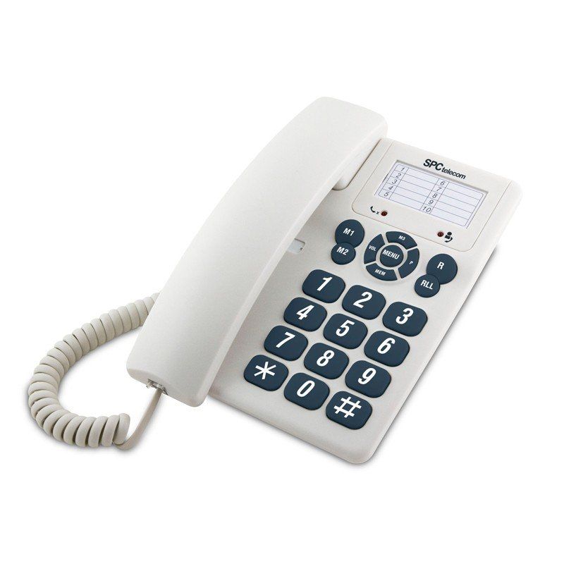 TELEFONO DE SOBREMESA SPC ORIGINAL BLANCO - 3 NIVELES DE VOLUMEN - 3 MEMORIAS DIRECTAS