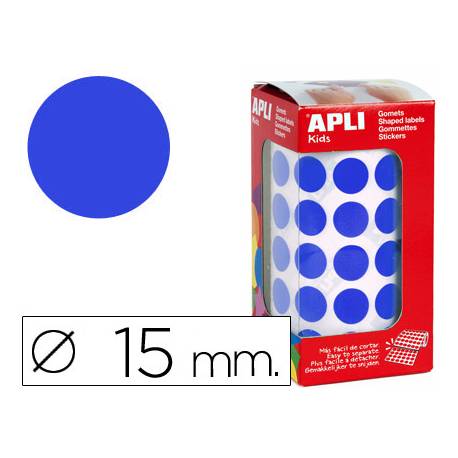 GOMET CIRCULOS AZUL 15MM APLI