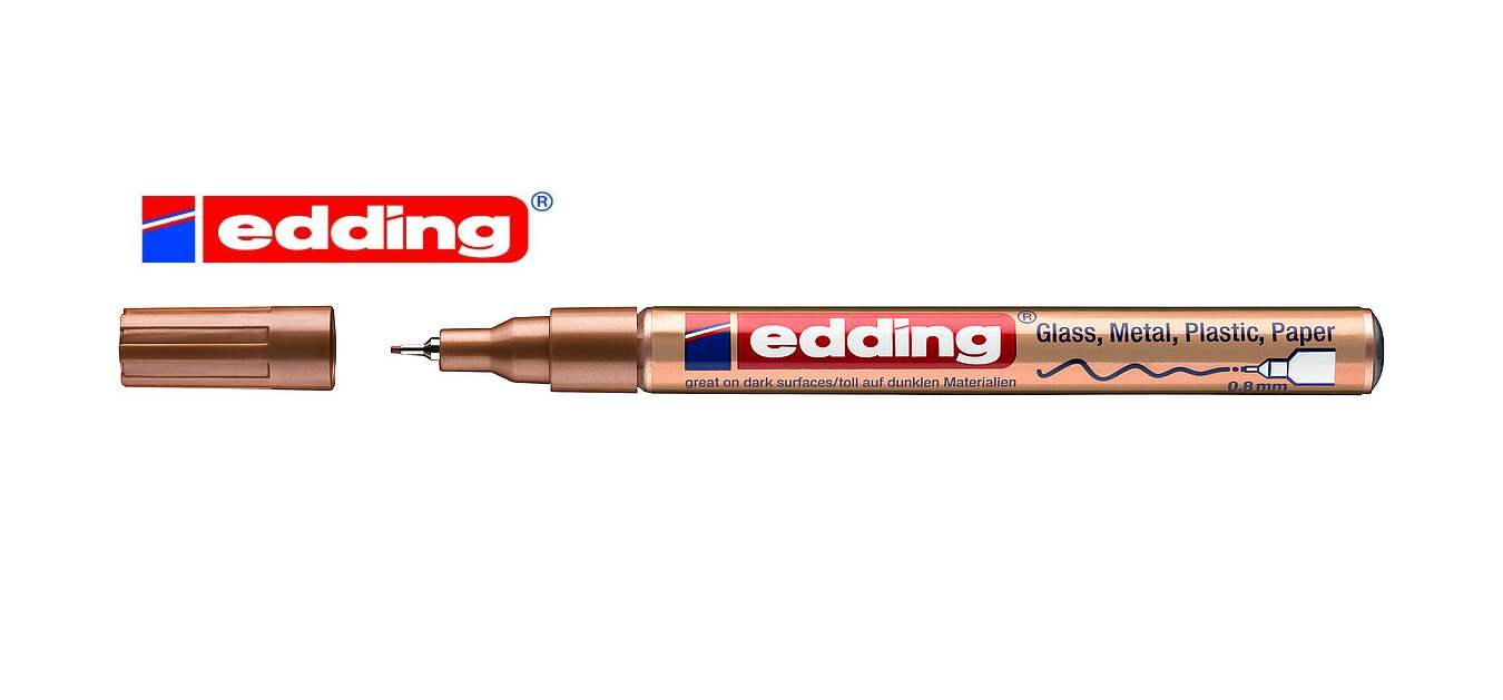 ROTULADOR EDDING 780 TINTA OPACA BRILLANTE COBRE