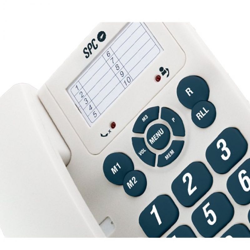 TELEFONO DE SOBREMESA SPC ORIGINAL BLANCO - 3 NIVELES DE VOLUMEN - 3 MEMORIAS DIRECTAS