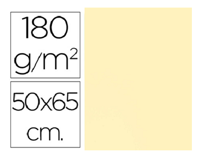 CARTULINA CREMA 180 GRAMOS 50X65 CM FABRISA