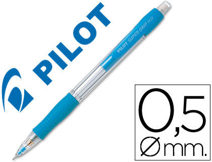 PORTAMINAS PILOT SUPERGRIP H185 AZUL CLARO - TRAZO 0.5mm - MINA HB