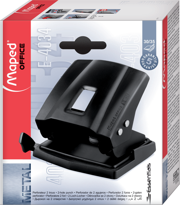 TALADRO MAPED METAL ESSENTIALS 30/35 NEGRO - HASTA 35 HOJAS