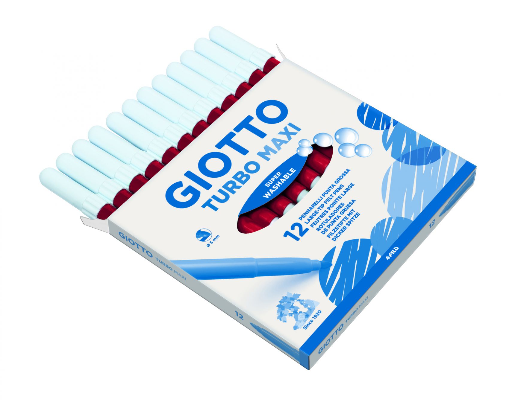 ROTULADOR TURBO GIOTTO MAXI ROJO CAJA 12 UNIDADES