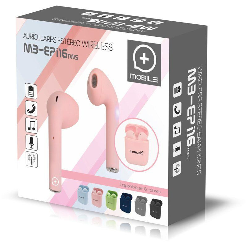 AURICULARES BLUETOOTH MOBILE+ VERDE - BT5.0 - FUNCION MANOS LIBRES - REF: MB-EPi16