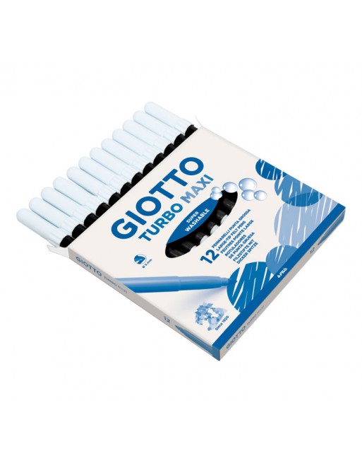 ROTULADOR TURBO GIOTTO MAXI NEGRO CAJA 12 UNIDADES