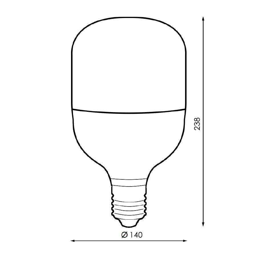 BOMBILLA BM LED T125 E27 50W LUZ BLANCA 6000K-6500K 4000 LUMENES