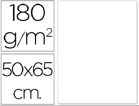CARTULINA BLANCA 180 GRAMOS 50X65 CM FABRISA