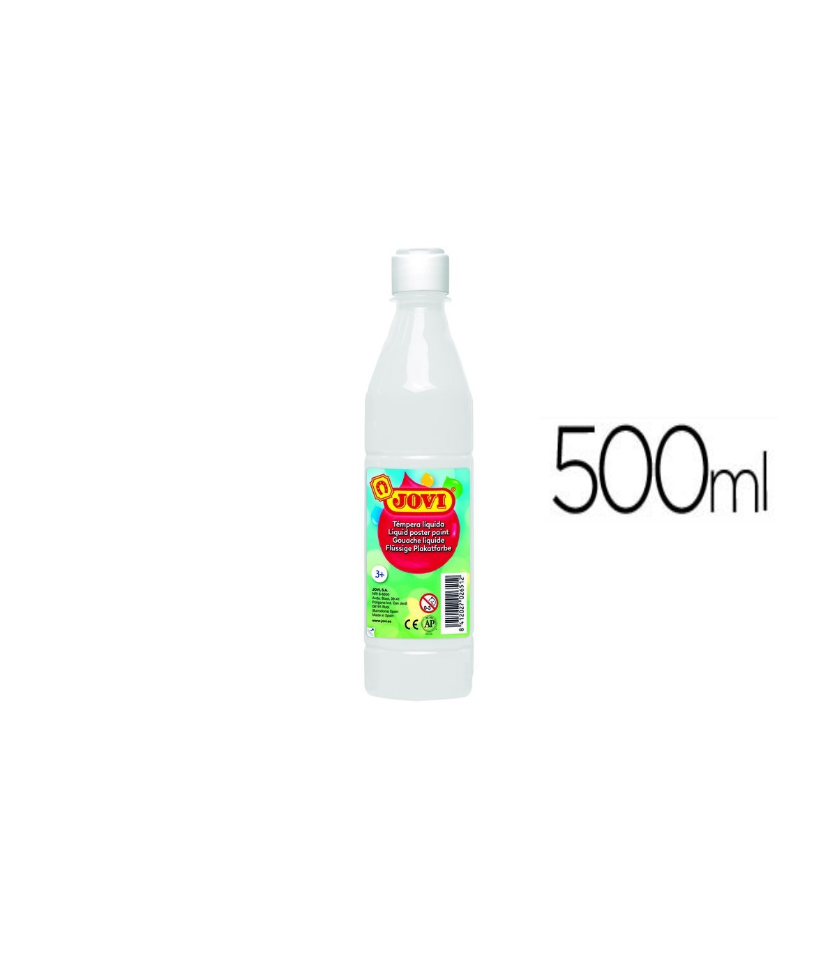 BOTELLA TEMPERA LIQUIDA BLANCA 500ML