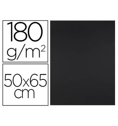 CARTULINA NEGRA 180 GRAMOS 50X65 CM FABRISA