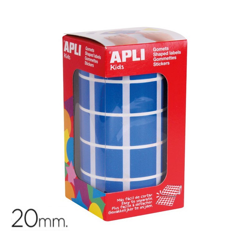 GOMET CUADRADO AZUL 20MM APLI