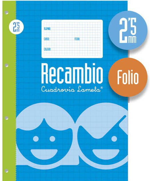 RECAMBIO LAMELA Fº 2.5mm 70GR. 100 HOJAS