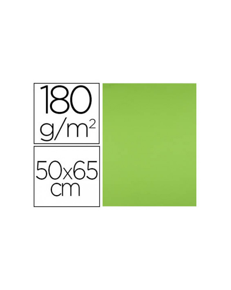 CARTULINA VERDE FUERTE 180 GRAMOS 50X65 CM FABRISA
