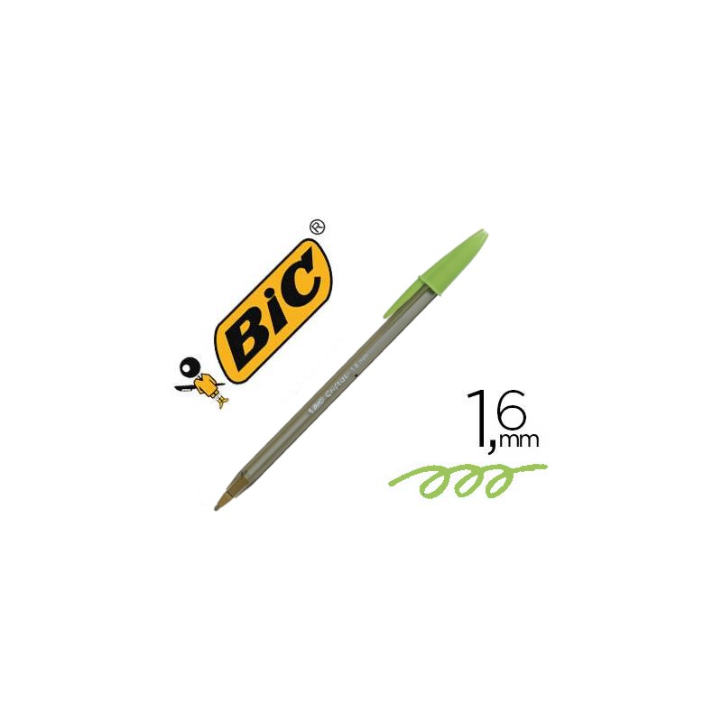 BOLIGRAFO BIC CRISTAL FUN VERDE 1,6mm