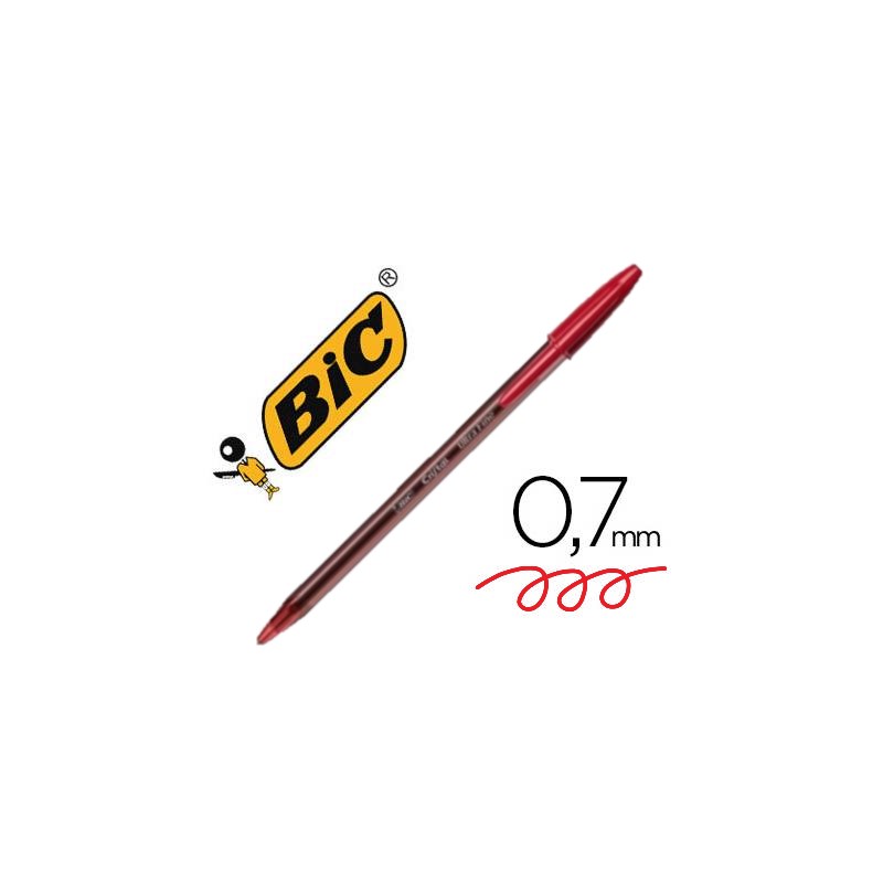 BOLIGRAFO BIC CRISTAL ROJO EXACT PUNTA FINA 0.7mm