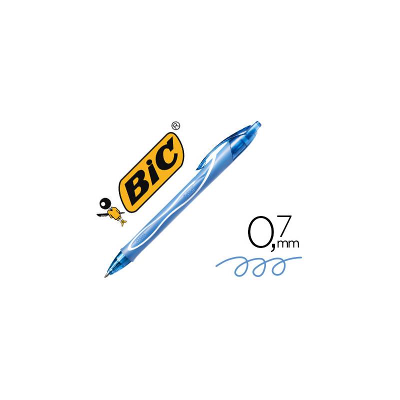 BOLIGRAFO BIC GEL-OCITY QUICK DRY 0.7 AZUL TURQUESA