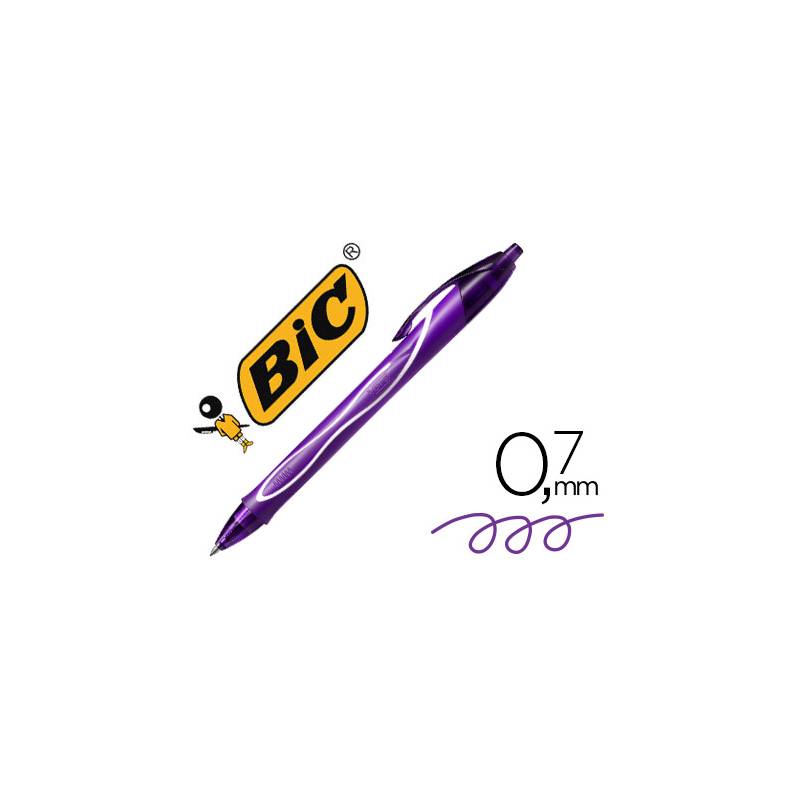 BOLIGRAFO BIC GEL-OCITY QUICK DRY 0.7 MORADO