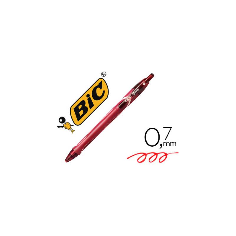 BOLIGRAFO BIC GEL-OCITY QUICK DRY 0.7 ROJO