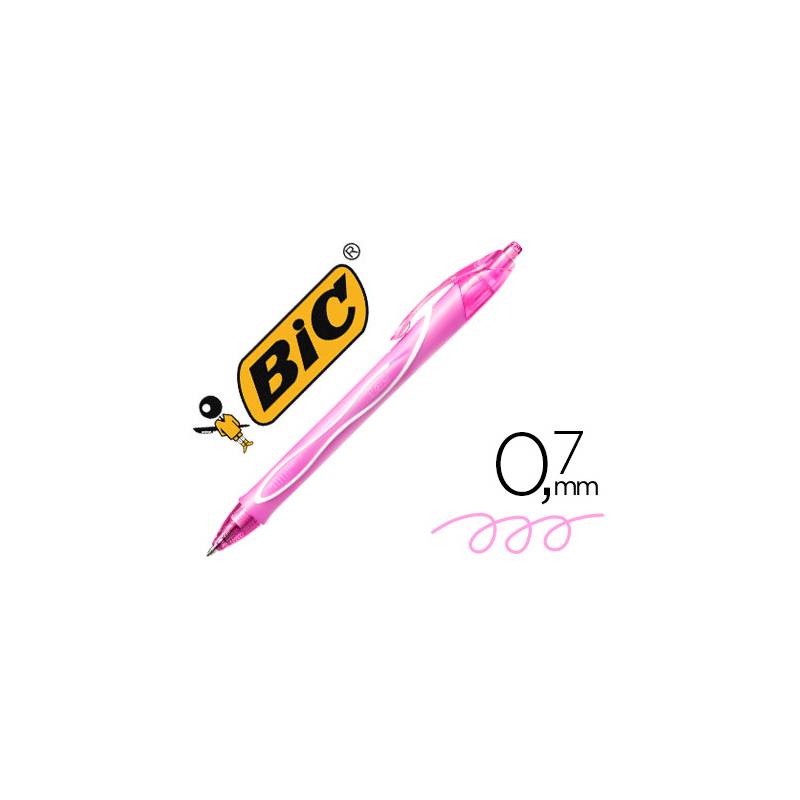 BOLIGRAFO BIC GEL-OCITY QUICK DRY 0.7 ROSA