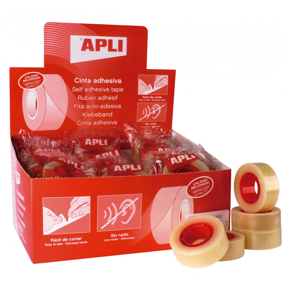 ROLLO CINTA ADHESIVA 19x33mm APLI