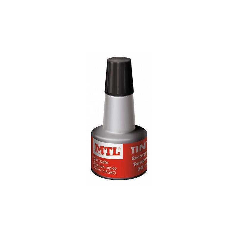 TINTA PARA SELLAR MTL NEGRO 30ML.