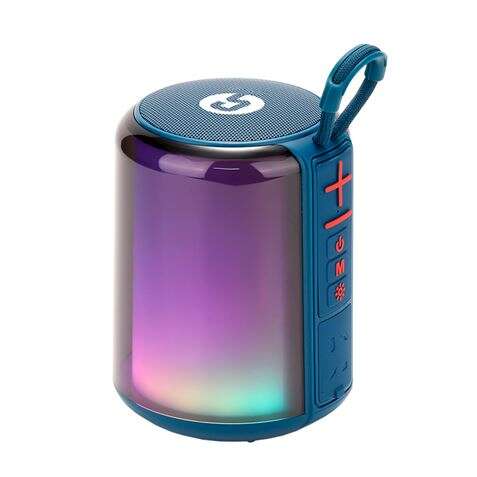 ALTAVOZ INALAMBRICO COOLSOUND LIGHT BOOM AZUL - POTENCIA 5W - EFECTO LUCES LED
