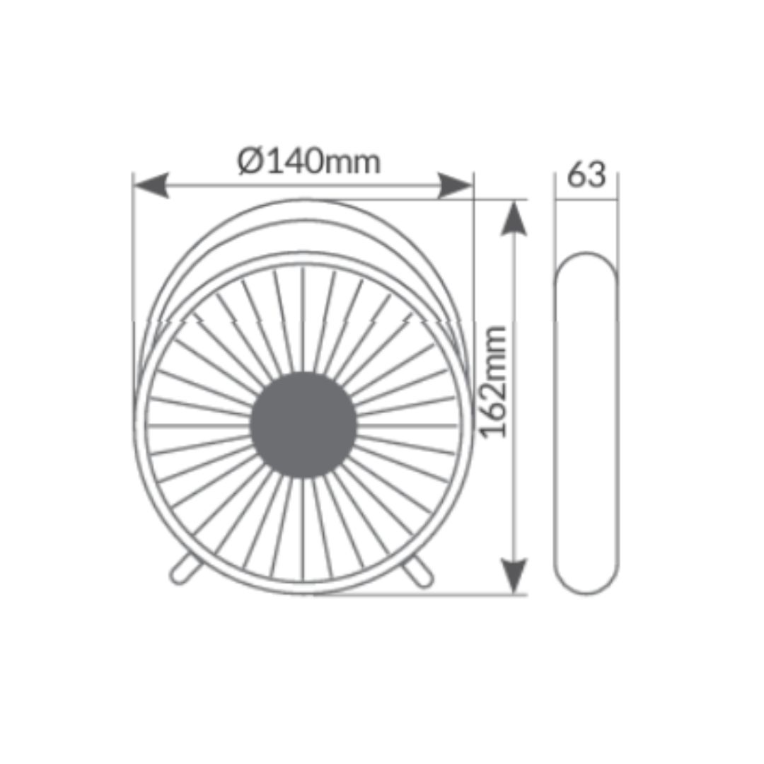 MINI VENTILADOR SOBREMESA USB TAPRI Ø14cm 5W BLANCO GSC EVOLUTION