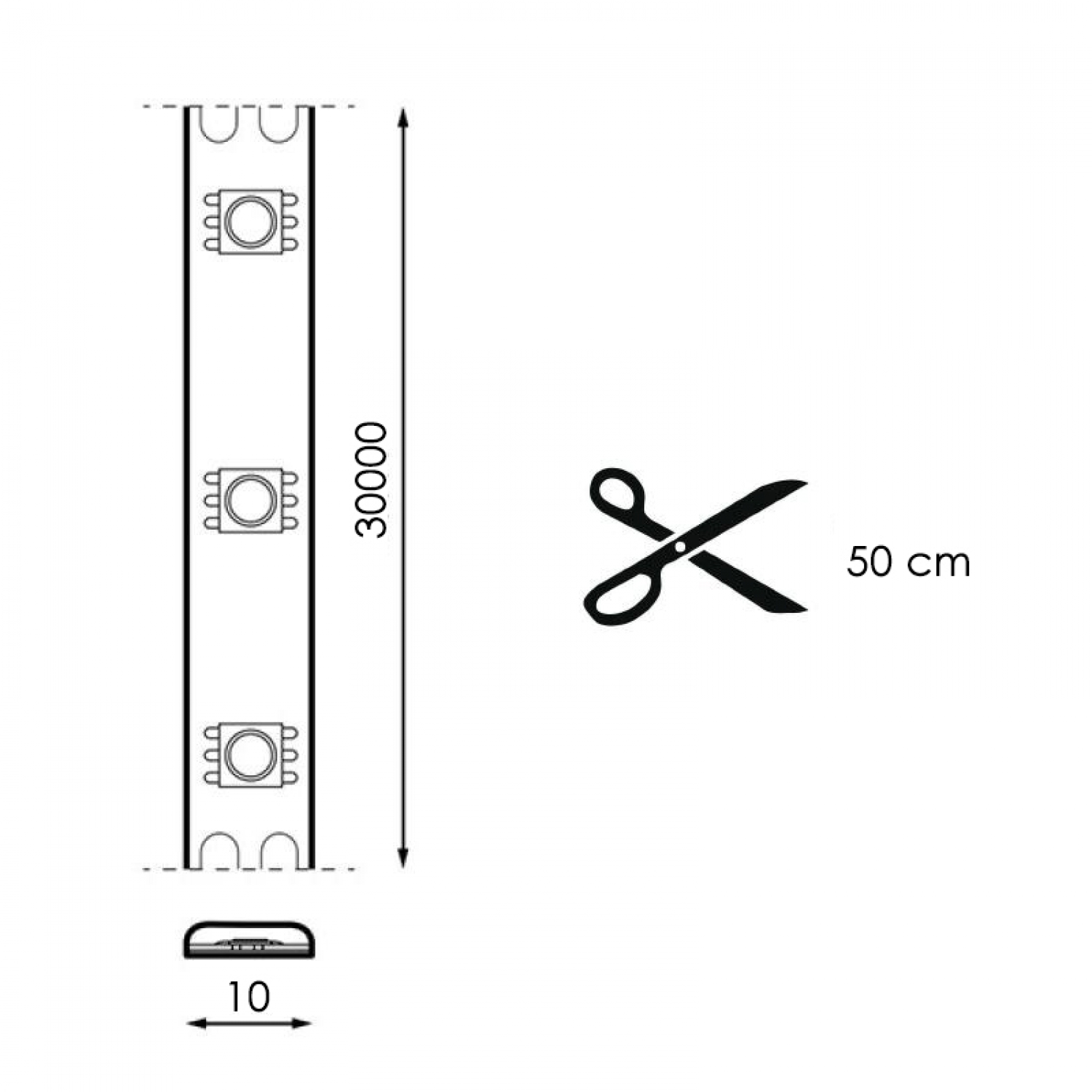 PACK TIRA LED DIGITAL RGB 24V SMD5050 30 METROS - APP + CONTROL REMOTO + FUENTE DE ALIMEN.