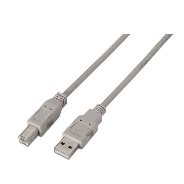 CABLE USB 2.0 IMPRESORA AISENS BEIGE - USB A MACHO/USB B MACHO - 1 METRO