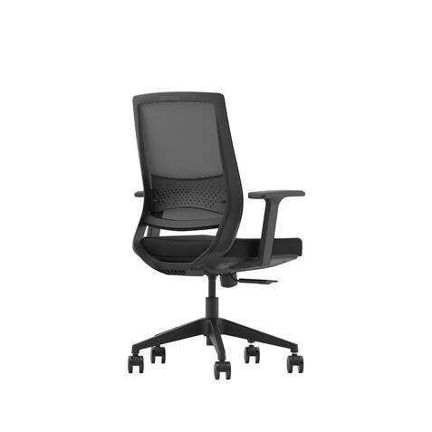 SILLA DE OFICINA CROMAD SE2000 - REPOSABRAZOS FIJOS - SOPORTE LUMBAR - RESPALDO DE MALLA