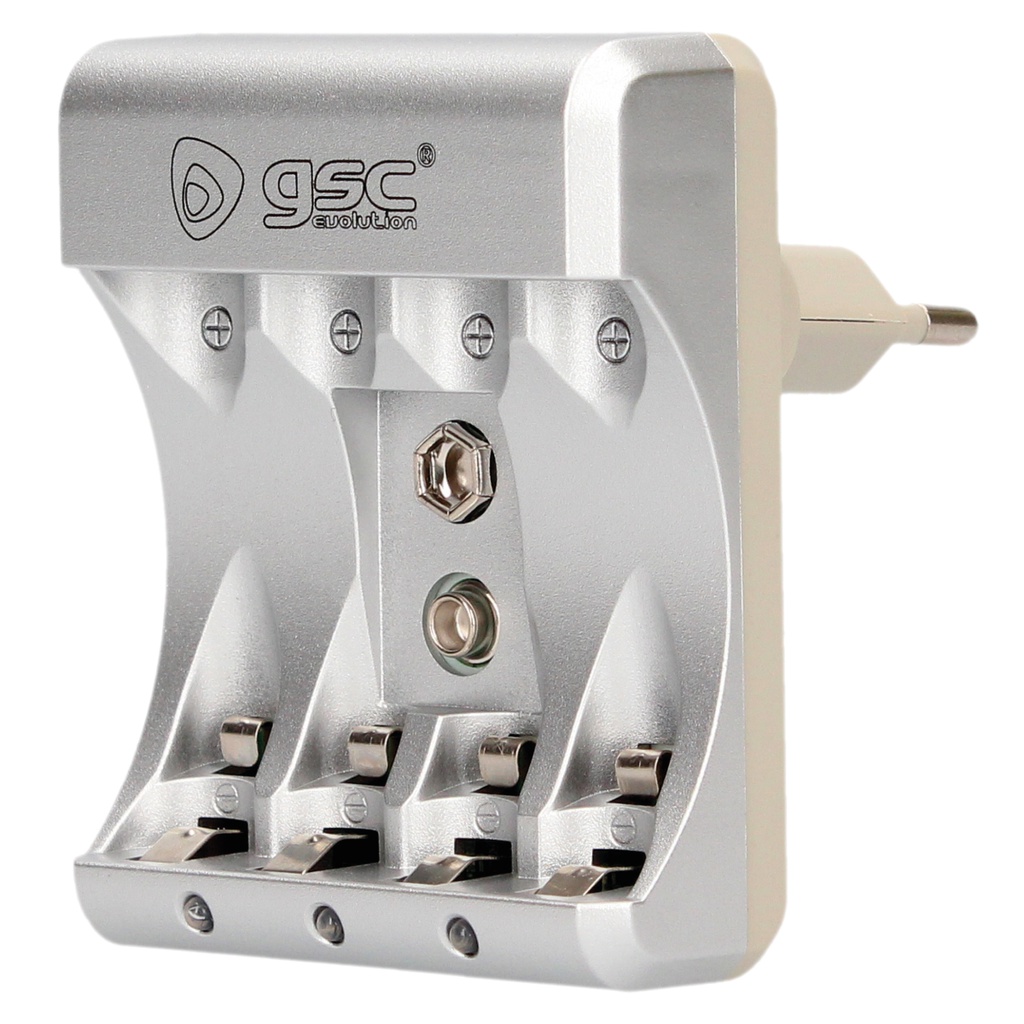 CARGADOR DE PILAS RECARGABLES GSC EVOLUTION AA/AAA/9V