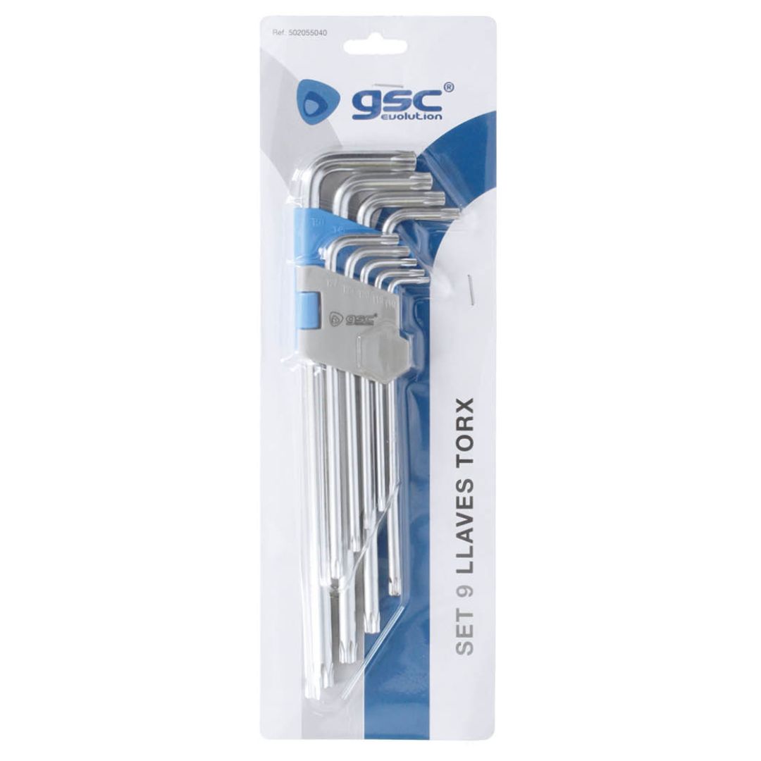 SET 9 LLAVES TORX DE T10 A T50 GSC EVOLUTION