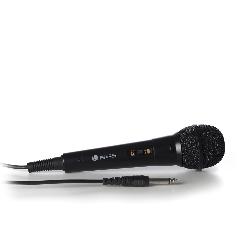 MICROFONO NGS FINGER SIRE NEGRO - BOTON ON/OFF - CABLE 3 METROS JACK